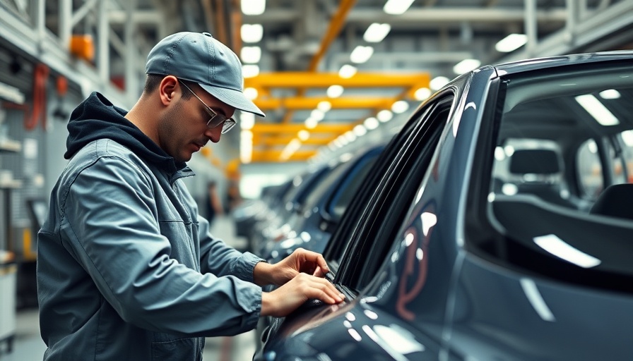 Two workers assembling in a Ford EV truck factory, highlighting industry investment.
