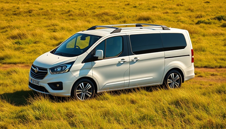 Pacifica Grizzly Peak Concept minivan in sunny meadow, photorealistic.