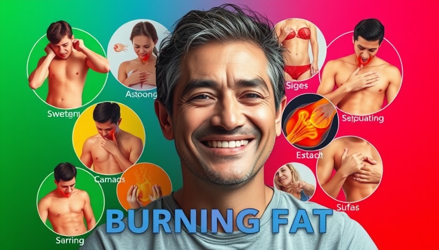 Collage signs of burning fat vibrant concept.