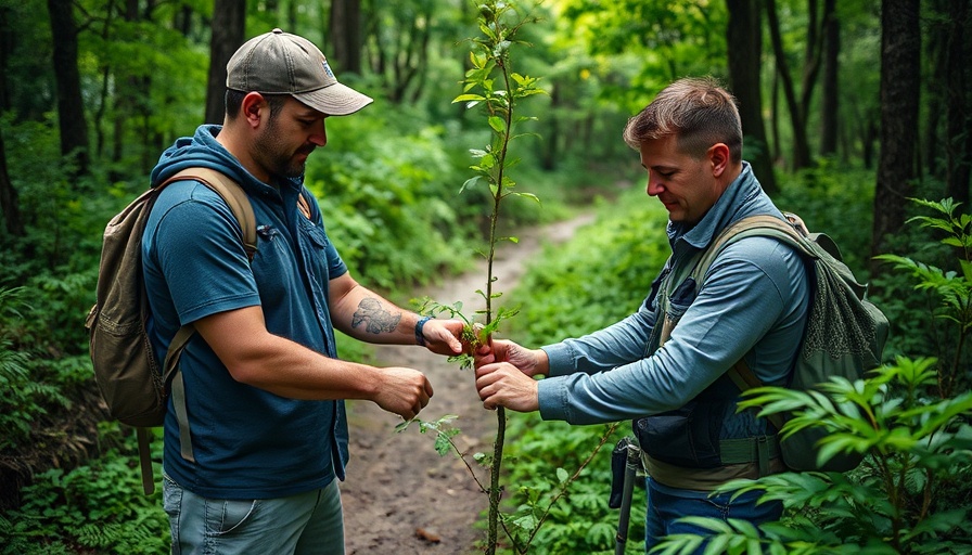 Men on forest trail near car with greenery, best family cars 2024.