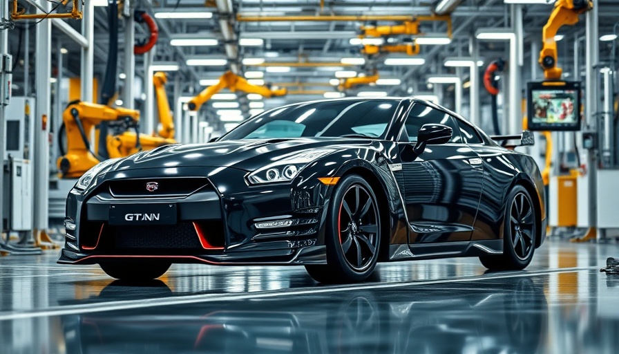 Nissan GT-R future showcased on assembly line in factory