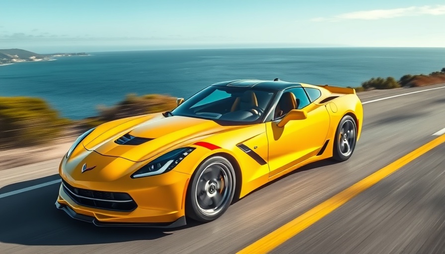 Yellow Corvette on coastal road under blue sky, Corvette Z06 and ZR1 Recall.