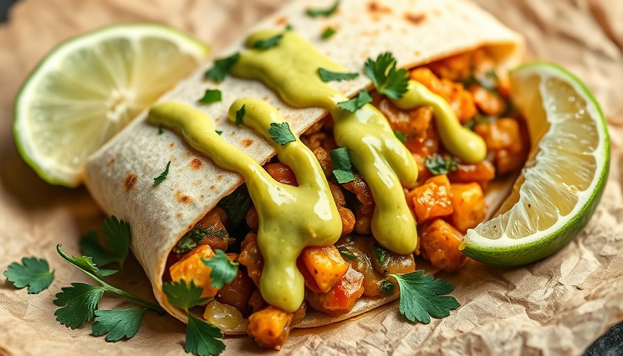 High-protein snack with avocado and lime.