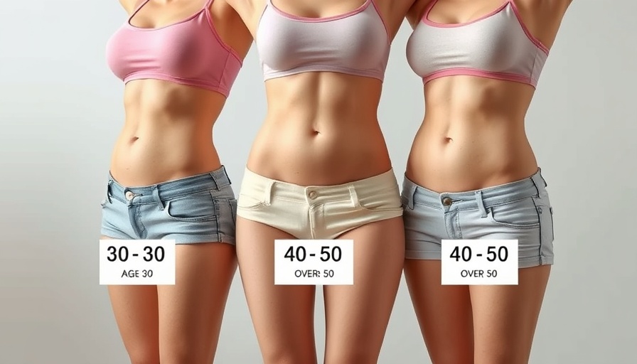 Illustration showing changes in abdominal size with age, how to live a healthy lifestyle.