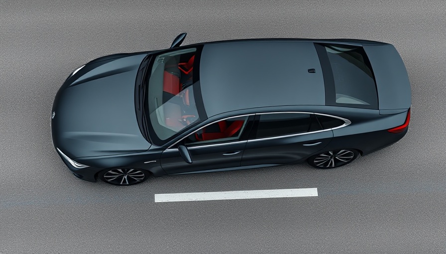 Luxury sedan with high depreciation rate, matte black finish.