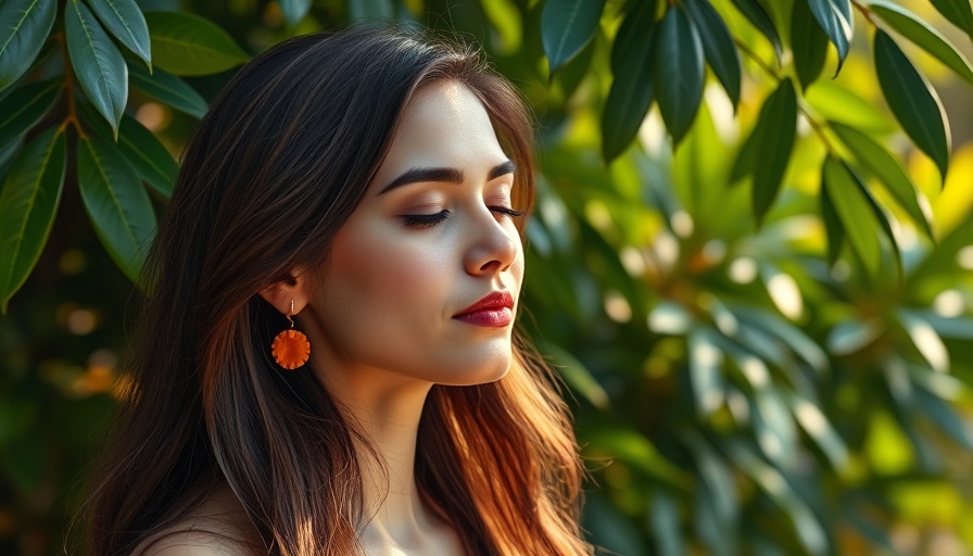 Mindfulness meditation session advertisement with serene woman.