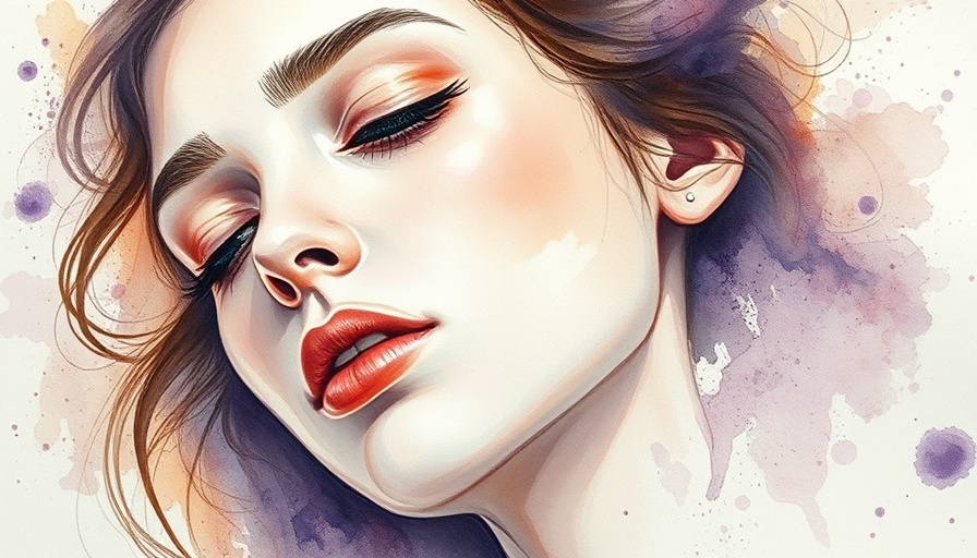 Artistic watercolor of a serene woman, embodying self-care.