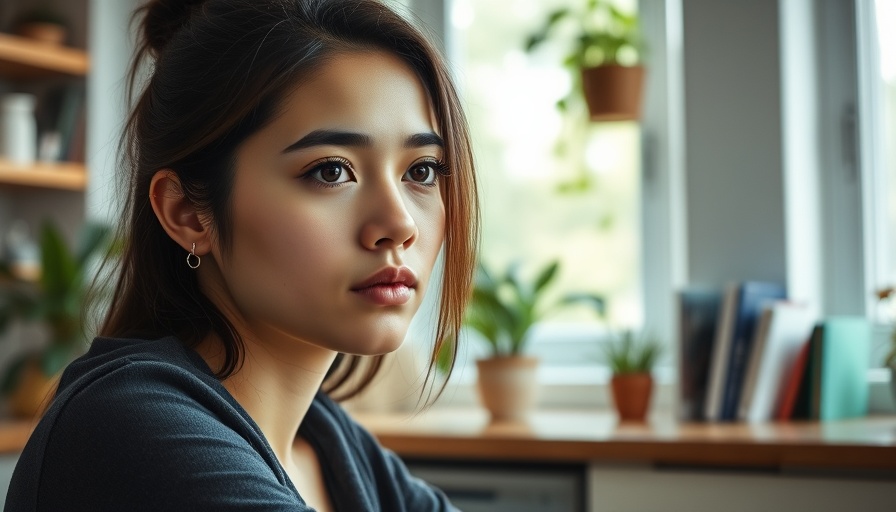 Contemplative woman in kitchen discussing weight loss options and effectiveness.
