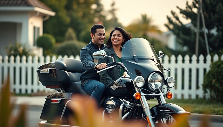 Harley-Davidson touring motorcycle 2025 with couple riding.