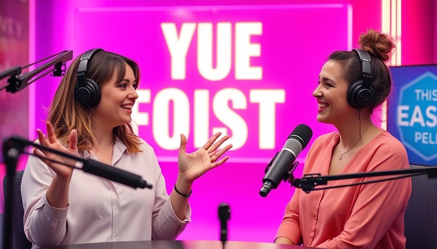 Podcast discussion on healthy lifestyle tips with vibrant background.