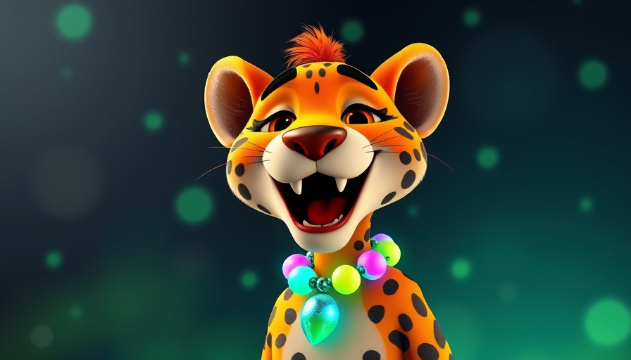 Zootopia Better Zoogether animated character, joyful expression, colorful necklace.