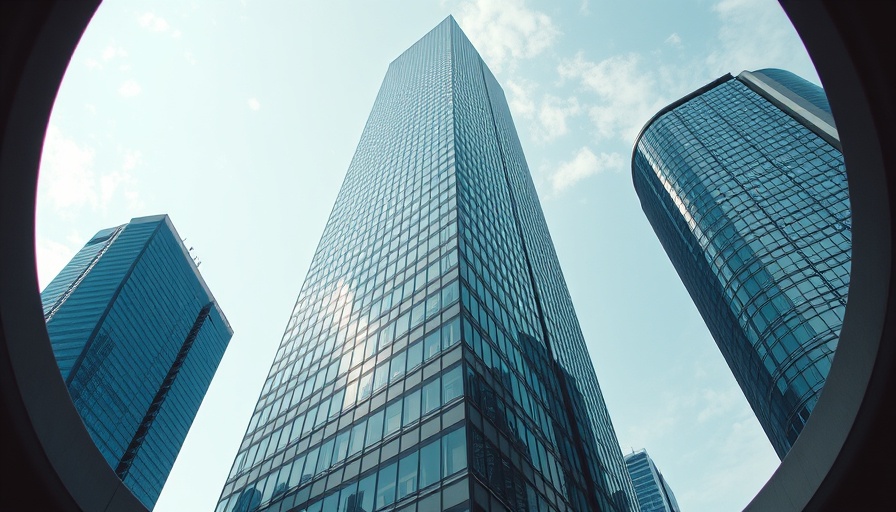 Modern skyscraper in Hong Kong framed by circular structure, showcasing Hong Kong IPO market.