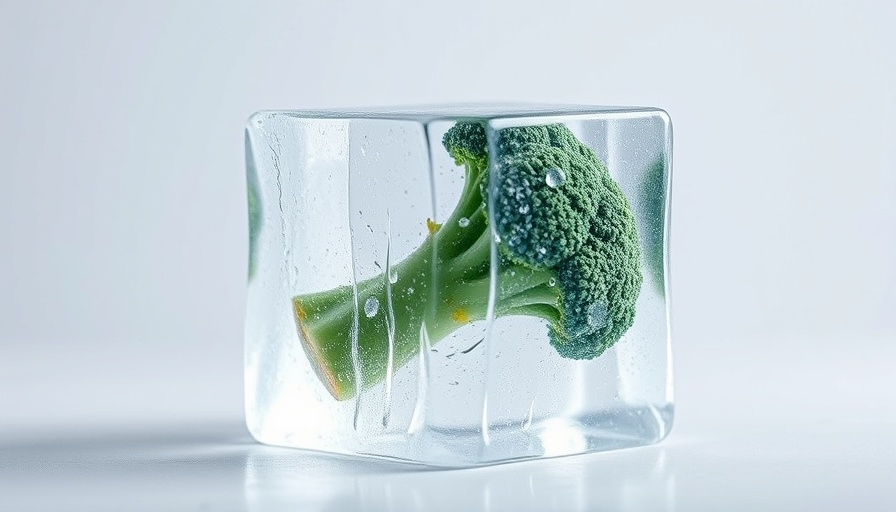Frozen broccoli in ice block slightly melting, can you refreeze food?