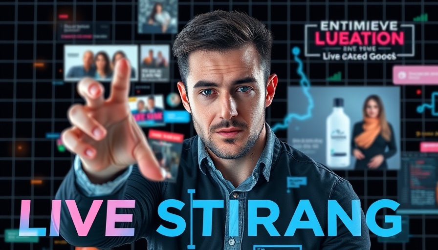 Promotional image highlighting personal brand consumer packaged goods and live streaming.