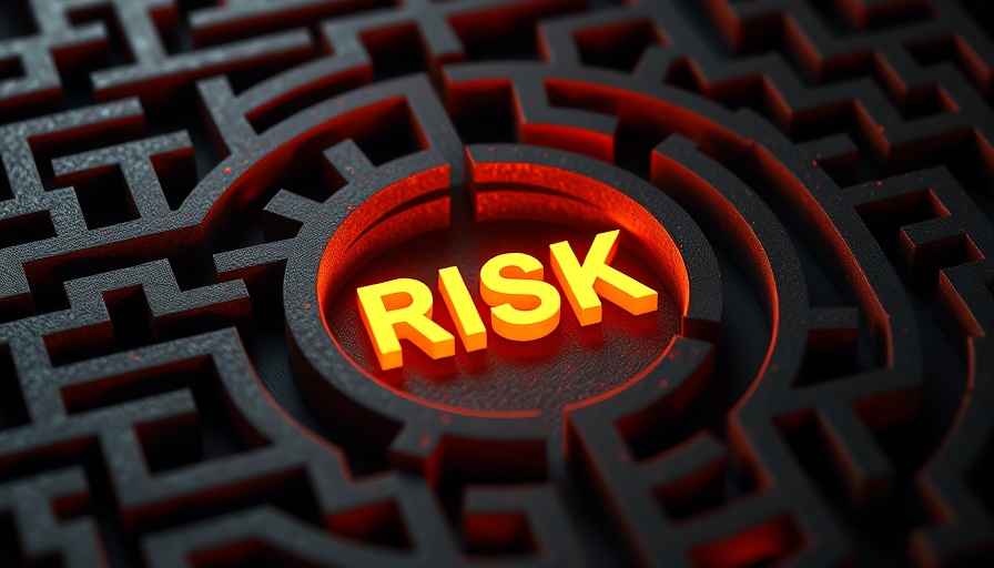 Intricate maze with RISK text symbolizing modeling climate risk.