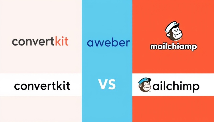 ConvertKit vs AWeber vs Mailchimp comparison graphic.