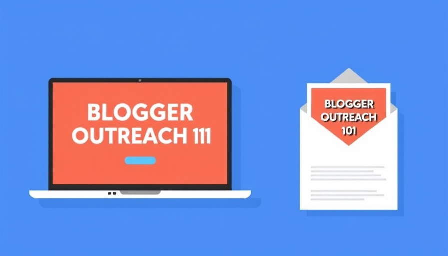 Blogger outreach strategies illustrated with browser graphic on blue background.