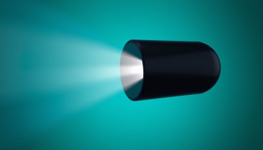Sleek Nebula Capsule Air Projector on gradient background.
