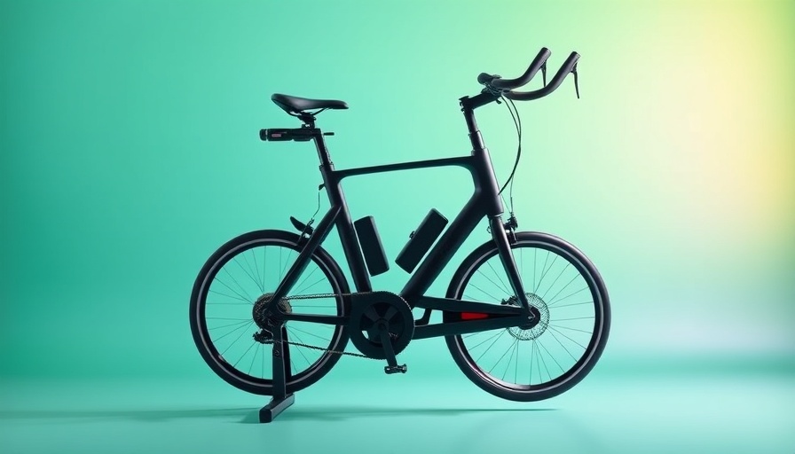 Sleek Peloton bike showcasing design against a green gradient background.