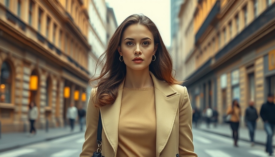 Successful entrepreneur walking in city street, social impact strategies.