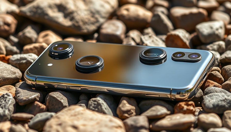 Best tech deals spring sale season with a smartphone on pebbles.
