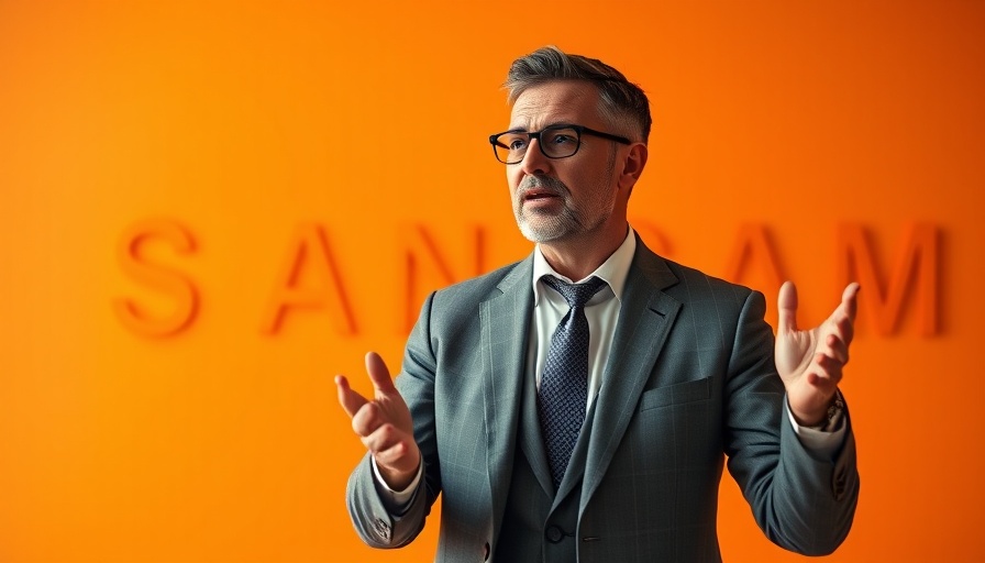 Businessman discussing the importance of business name