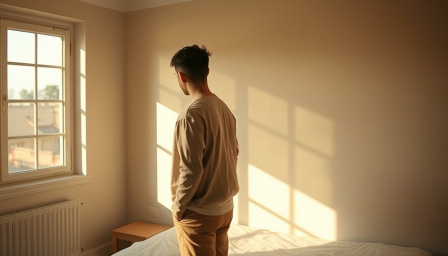 Young man in a serene room, reflecting thoughtfully in warm sunlight. Lessons from Mom for Young Entrepreneurs.