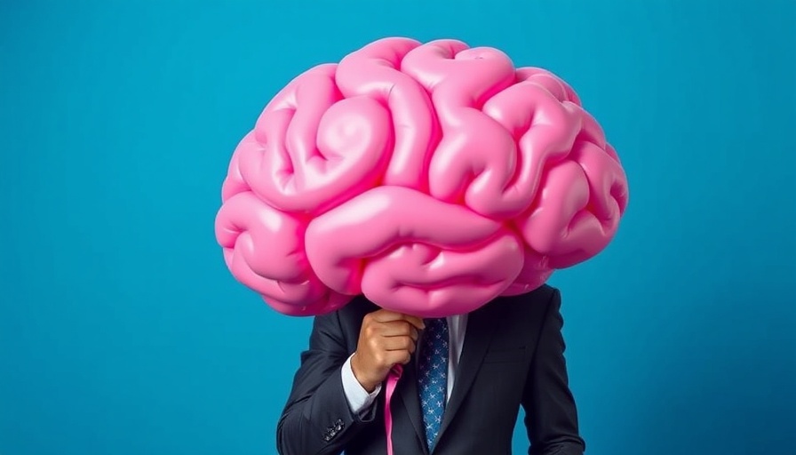 AI automation for entrepreneurs represented by businessman holding pink brain.