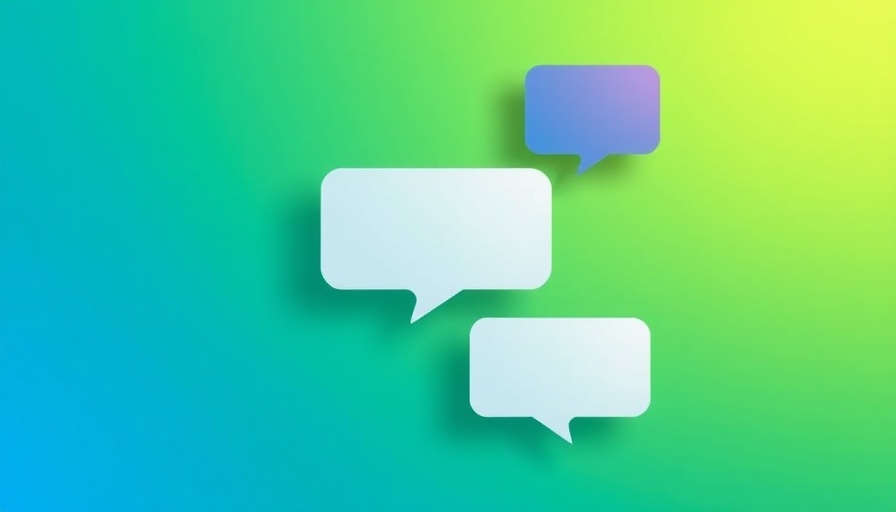 AI assistants knowledge base with text and speech bubbles on gradient.