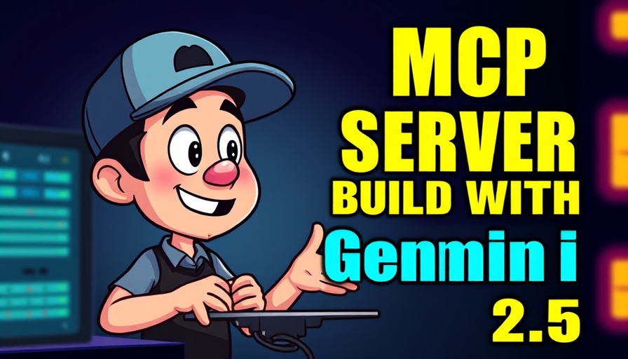 Cartoon character discussing server build with Gemini 2.5