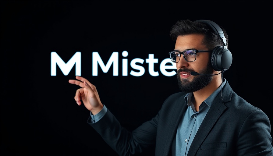 Document Understanding with Mistral OCR: Man pointing to logo.