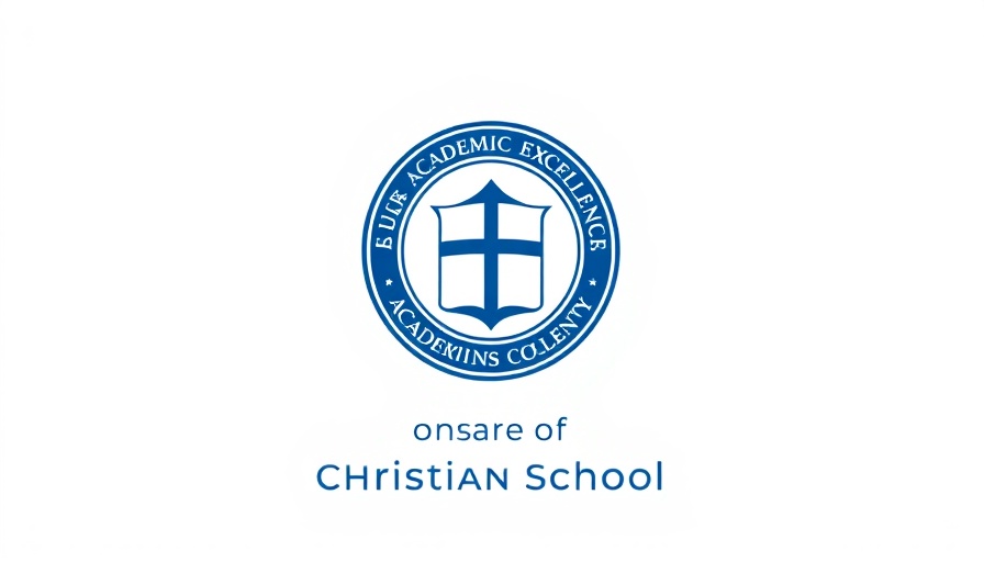 Foundation Academy emblem promoting a private Christian school.