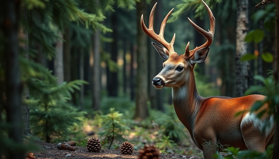 Deer in lush Florida forest during outdoor activities observing nature.