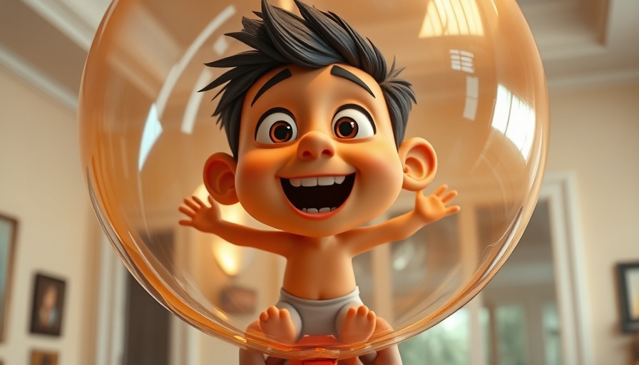 Family fun with animated balloon character indoors.