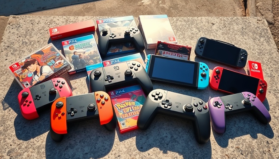 Best Nintendo Switch controllers 2025 with games displayed.
