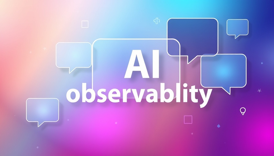 AI Observability for Enterprises discussion on colorful gradient background.