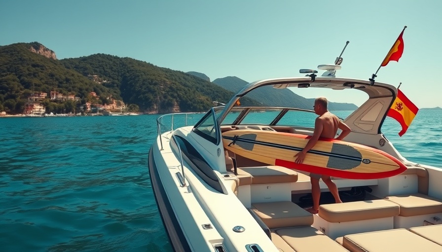Adventure Collection Axopar Jobe Watersports powerboat on a scenic coast.