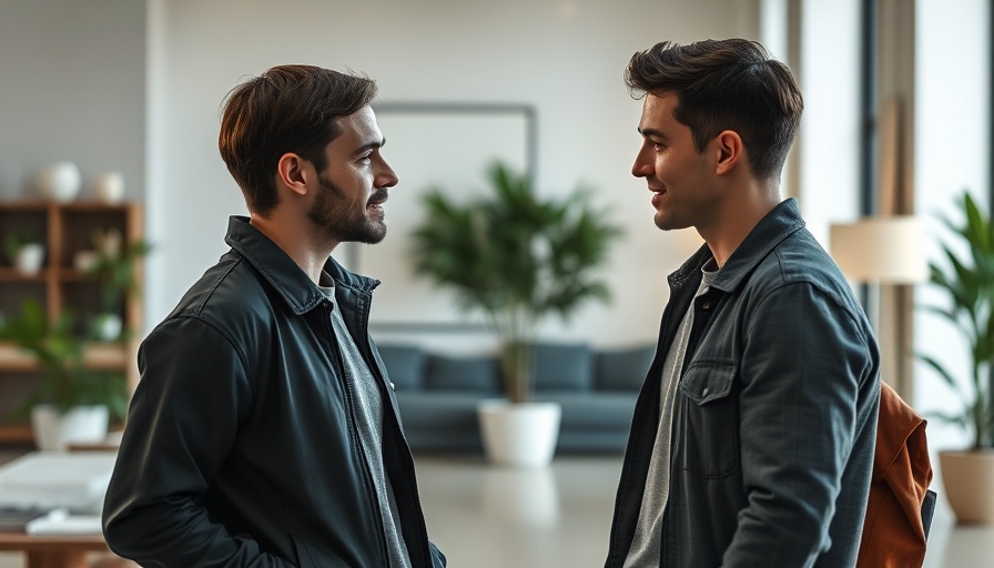People chatting informally in a modern setting
