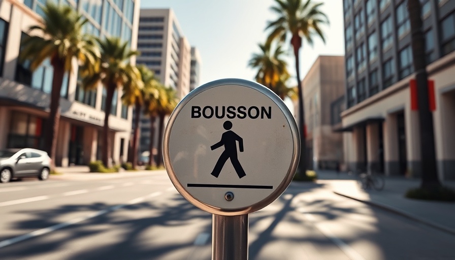 AI voices prank in Silicon Valley streetscape with funny sign.
