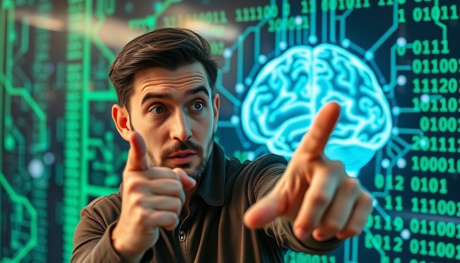 Futuristic digital interface with glowing brain graphic and MCP Server text.