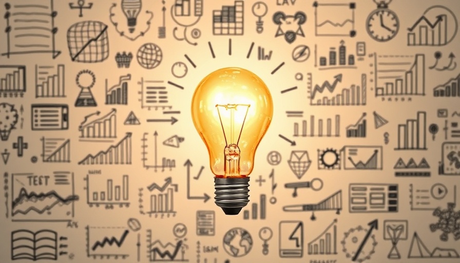 Creative light bulb with business ideas sketched in background; how to register a business.