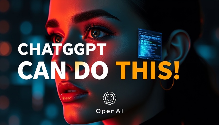 OpenAI ChatGPT features showcased with digitalized face and bold text.