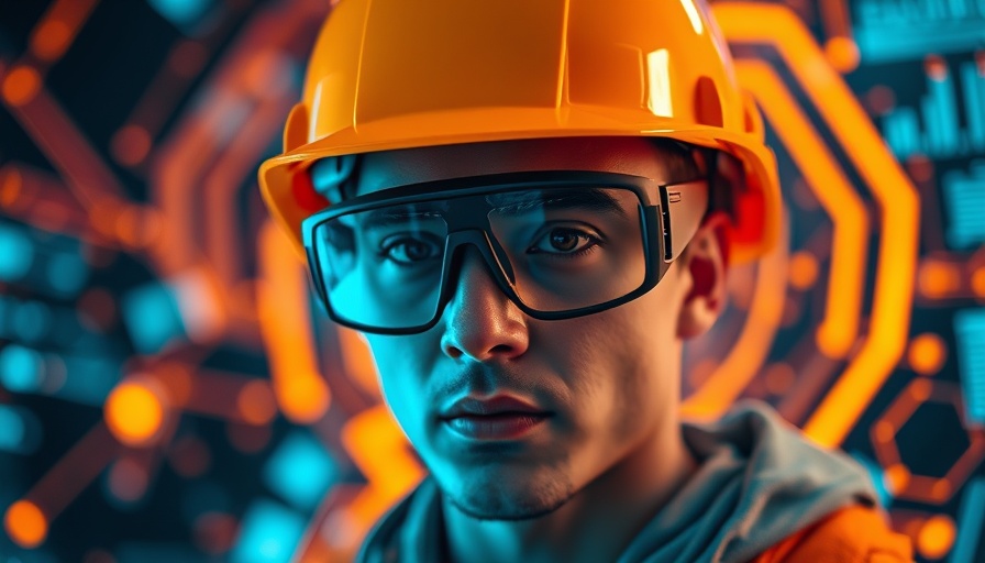 Futuristic AI illustration with a focus on business and education