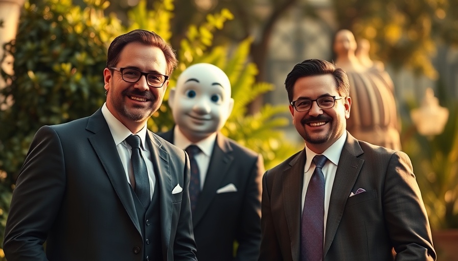 Disney MICHELIN star restaurant event with smiling men and Michelin Man.