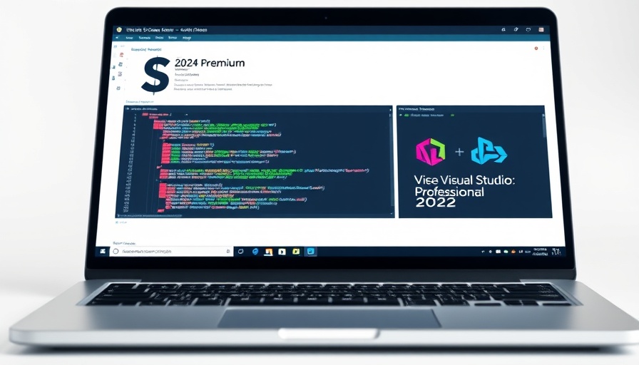 Laptop displaying code interface with 2024 coding bundle.