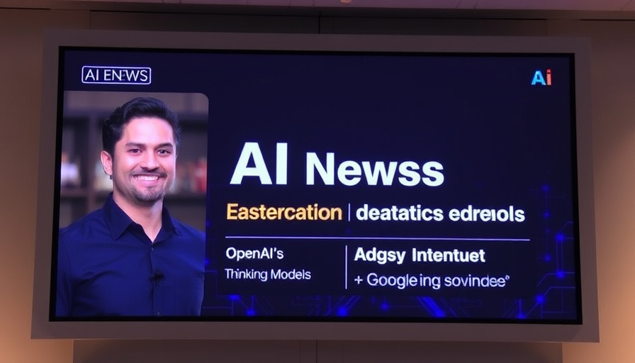 OpenAI Google AI Innovations news announcement slide with presenter.