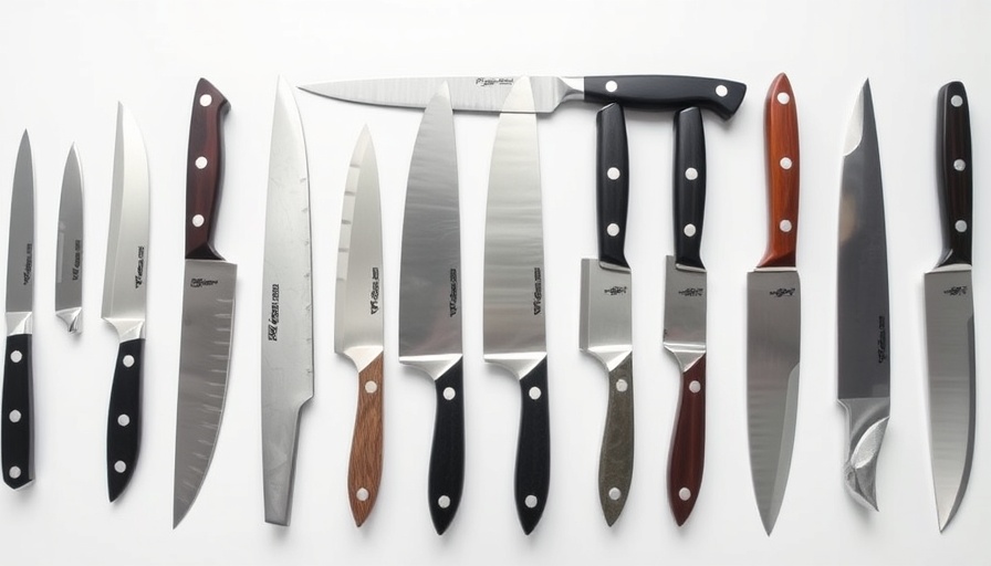 Premium chef's knives on a wooden magnetic strip, Best Chef's Knife 2025.