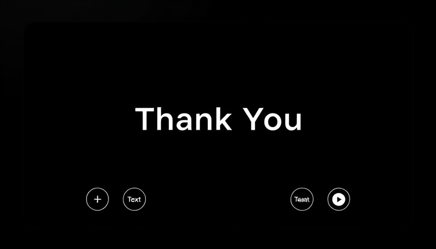 Minimalist AI chatbot interface displaying a thank you message
