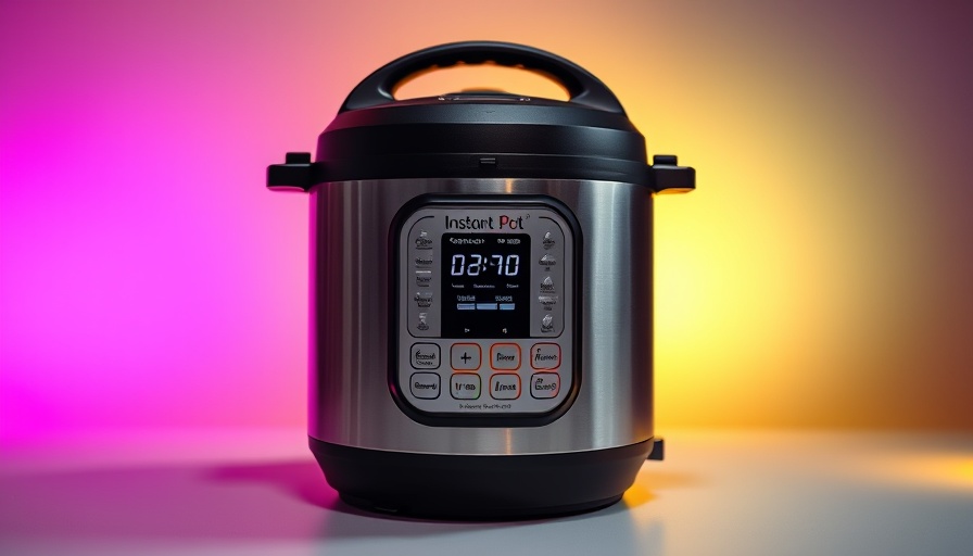 Modern sleek Instant Pot for budget and needs, vibrant background