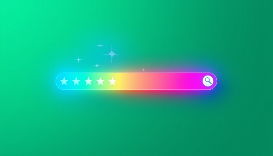 AI automation for entrepreneurs: Vibrant blue stars around digital search bar.